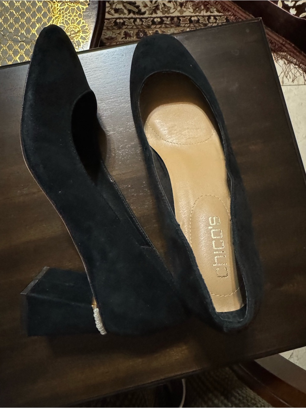 NWT Chico's Black Suede Flats